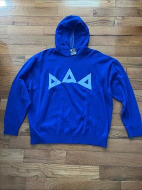 NWT Town Pride - Royal Blue Tri Delt Hooded Sweater - Medium Delta Delta Delta